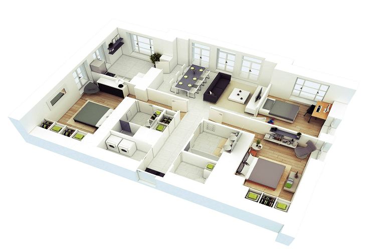 Ý tưởng thiết kế nội thất cho chung cư 70m2 thoáng và sang hơn