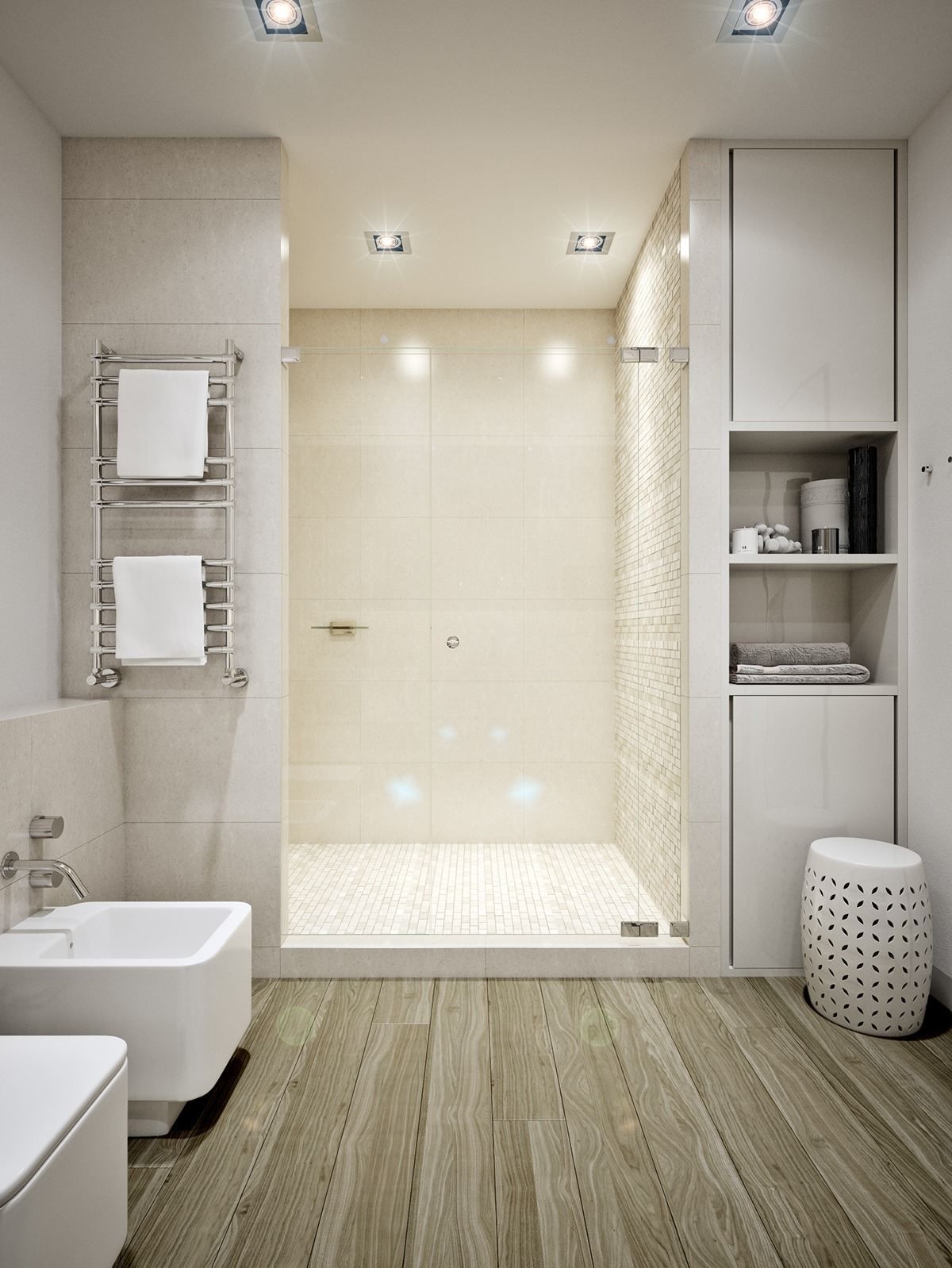 Phòng tắm và nhà vệ sinh thiết kế đơn giản mà lại đẹp lạ