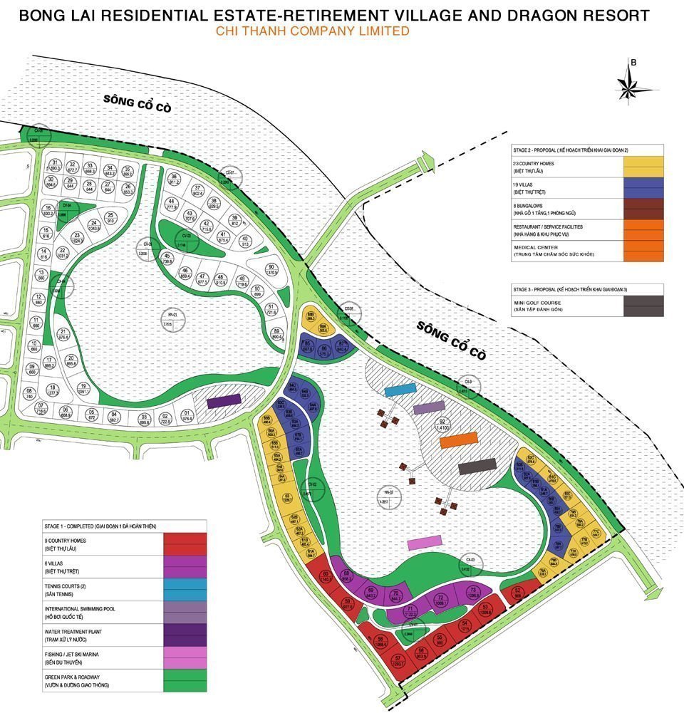 Bản đồ quy hoạch tổng thể dự án khu biệt thự Bồng Lai
