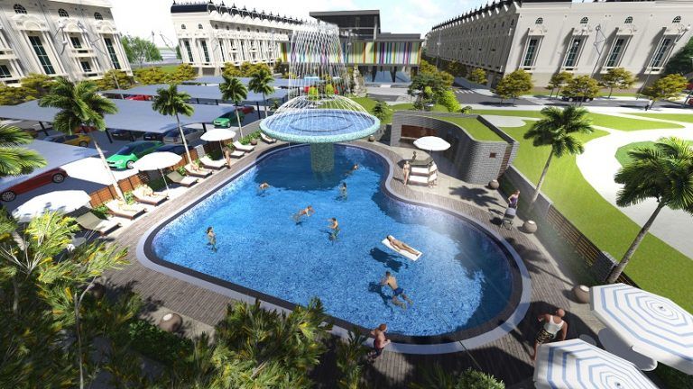Bể bơi ngoài trời dự án Như Quỳnh Center