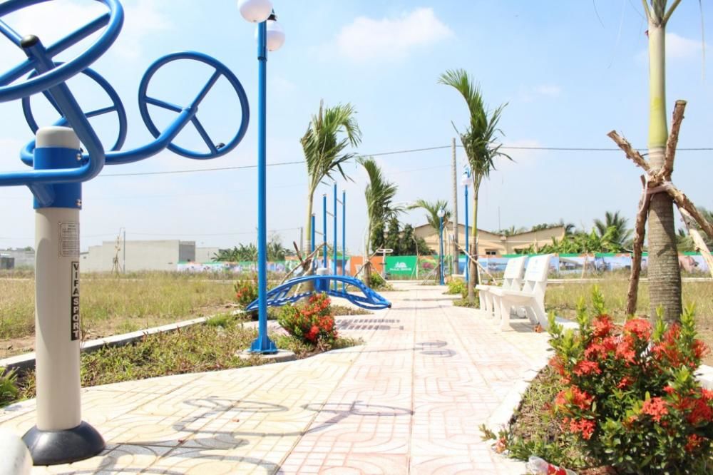 Hệ thống tập thể dục quanh công viên khu đô thị Phúc Giang