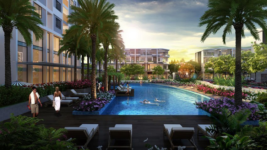 Hồ bơi thiết kế theo phong cách Resort tại căn hộ Him Lam 