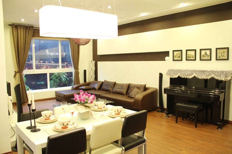 Phòng khách của căn hộ mẫu  Berriver Long Biên 