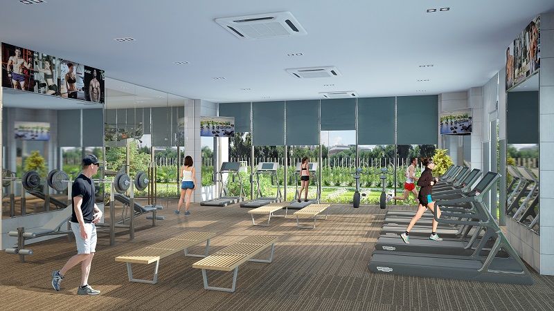 Phòng tập gym cho bố mẹ dự án Goldmark City