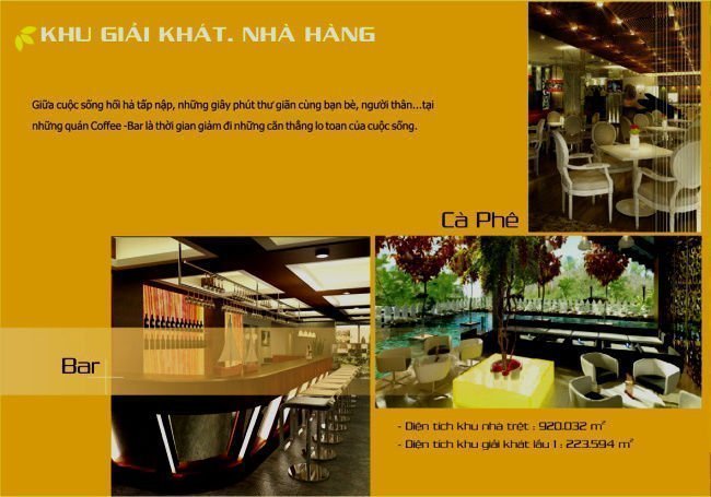 Tiện ích khu giải khát nhà hàng Gia Khang Tân Hương