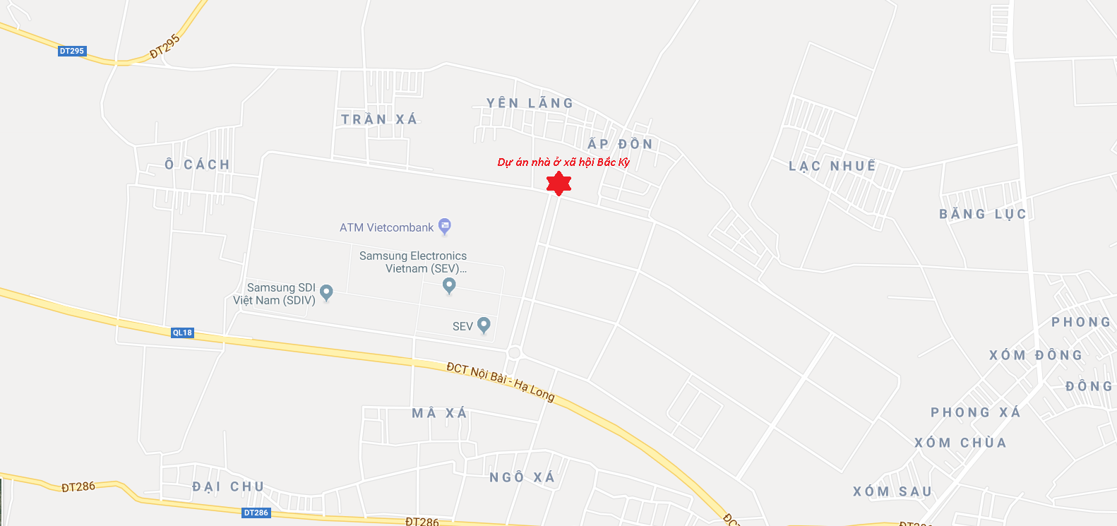 Tổng qua vị trí dự án nhà ở xã hội Bắc Kỳ - Yên Phong - Bắc Ninh