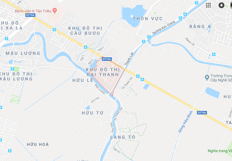 Vị trí khu đô thị Đại Thanh