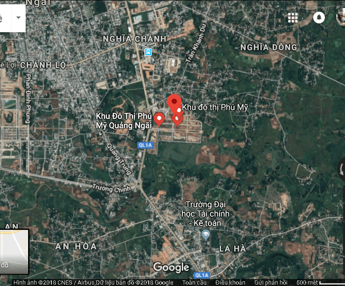 Vị trí khu đô thị Phú Mỹ Quảng Ngãi