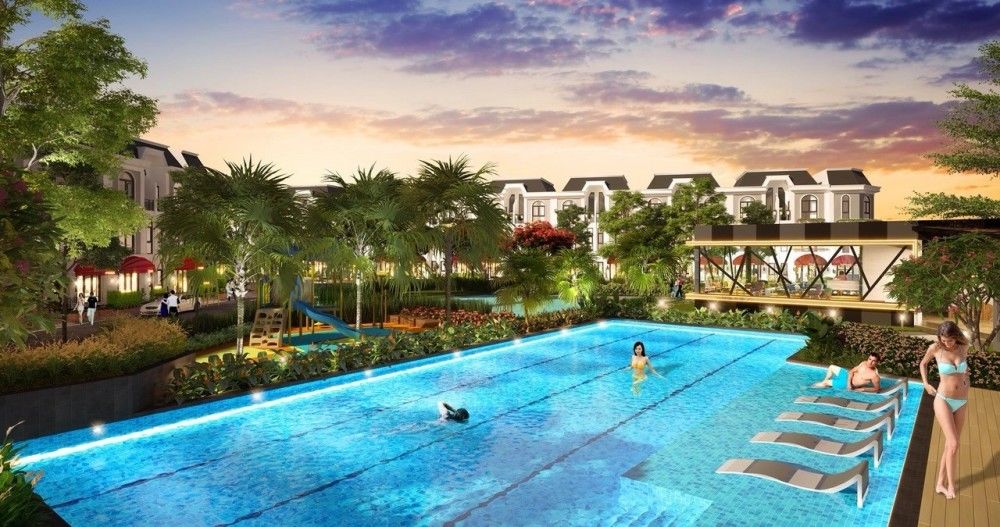 Hồ bơi dự án Long Phú Residence