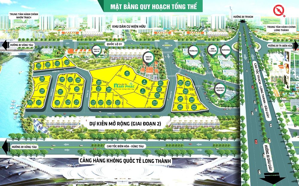 Mặt bằng quy hoạch tổng thể Khu đô thị Nam Phát