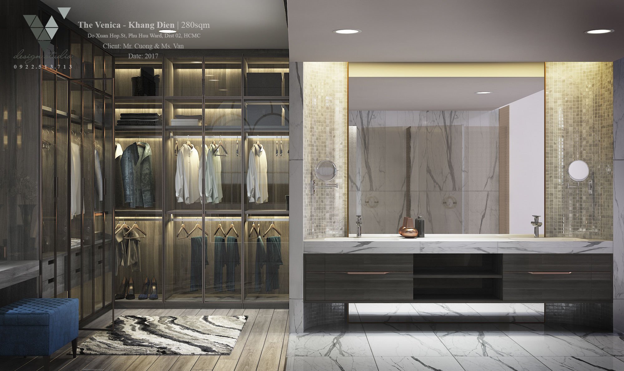 Phòng tắm căn hộ được thiết kế hiện đại dự án The Venica