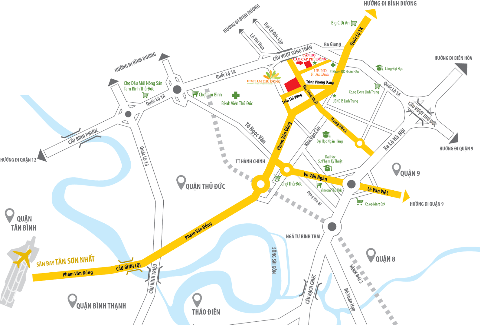Phú Đông Premier có vị trí giao thông thuận tiện