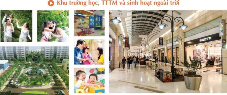 Trường, TTTM, sinh hoạt ngoài trời tại dự án Him Lam Bắc Ninh