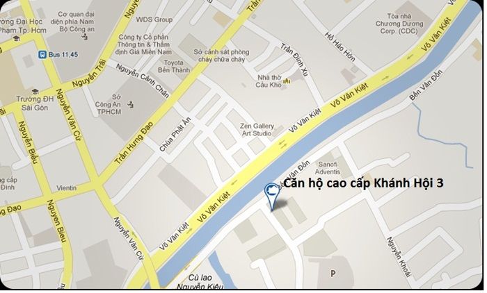 Vị trí chung cư Khánh Hội 3 nằm trong khu dân cư hiện hữu và có kết nối giao thông thuận tiện