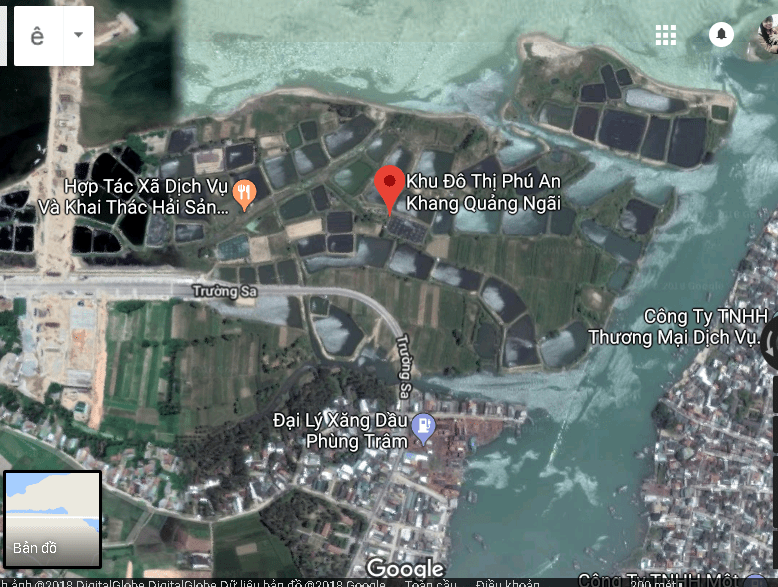 Vị trí dự án khu đô thị Phú An Khang Quảng Ngãi