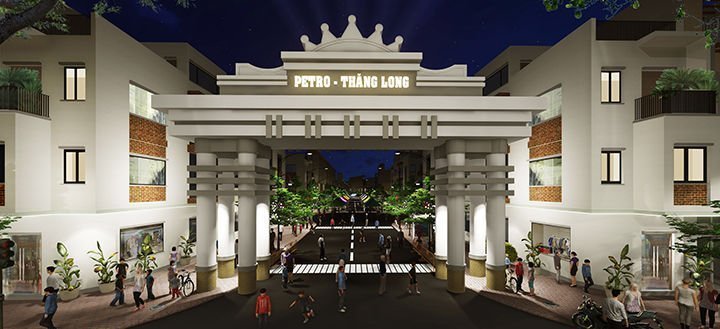 Cổng vào Khu đô thị Petro Thăng Long