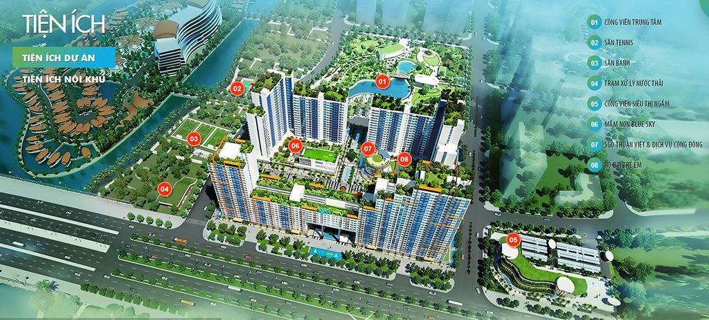 Hệ thống tiện ích tại dự án Chung cư tái định cư Bình Khánh