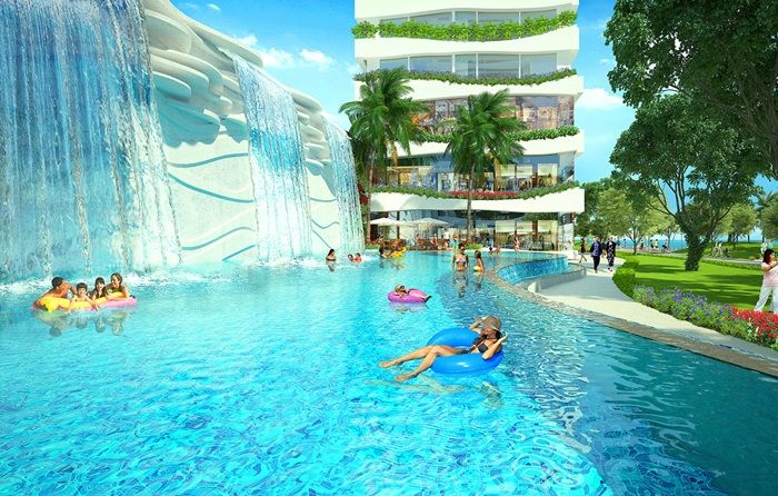 Hồ bơi hiện đại của dự án chung cư Depot Metro Tham Lương
