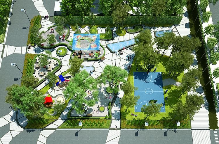 Khuôn viên dự án Chung cư Thống Nhất Complex