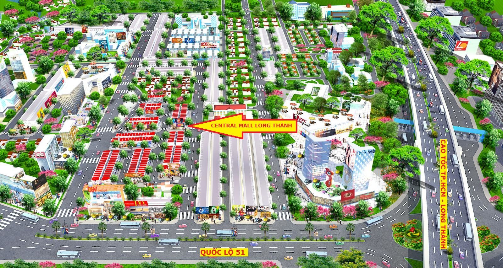 Phối cảnh dự án Central Mall Long Thành