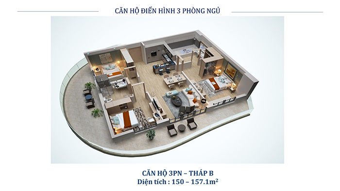Thiết kế căn hộ điển hình của dự án Citadines Marina Hạ Long