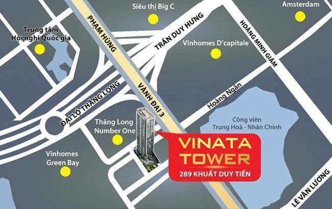 Vị trí dự án Vinata Tower