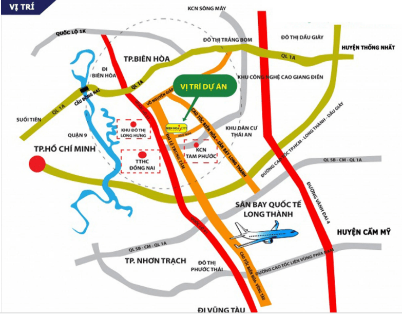 Vị trí Khu đô thị Biên Hòa City