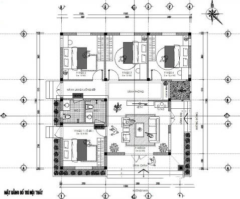 Mẫu thiết kế nhà biệt thự 1 tầng có gác lửng đẹp tại Hà Nội  ACHI 11032