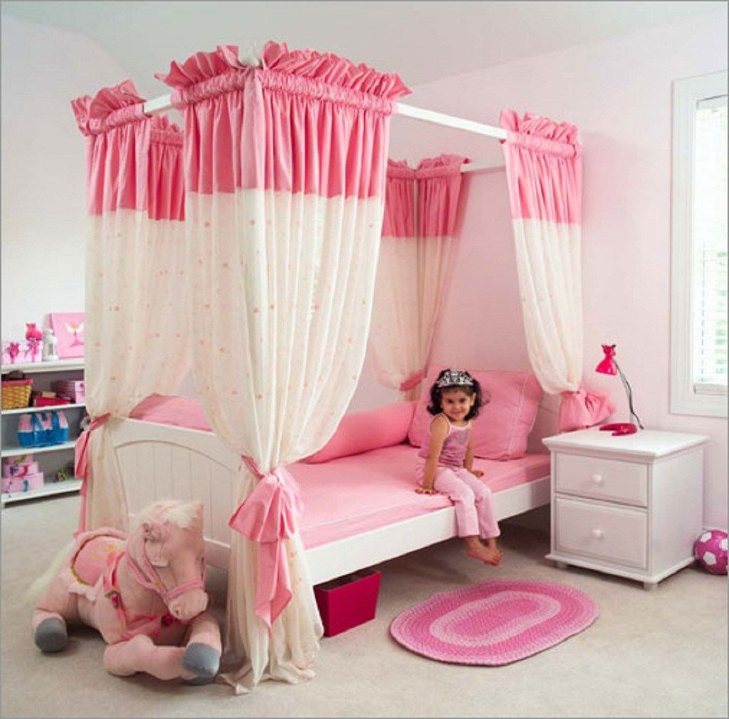 Phòng ngủ cho bé gái 6 tuổi đến 12 tuổi cá tính và yêu thích màu hồng