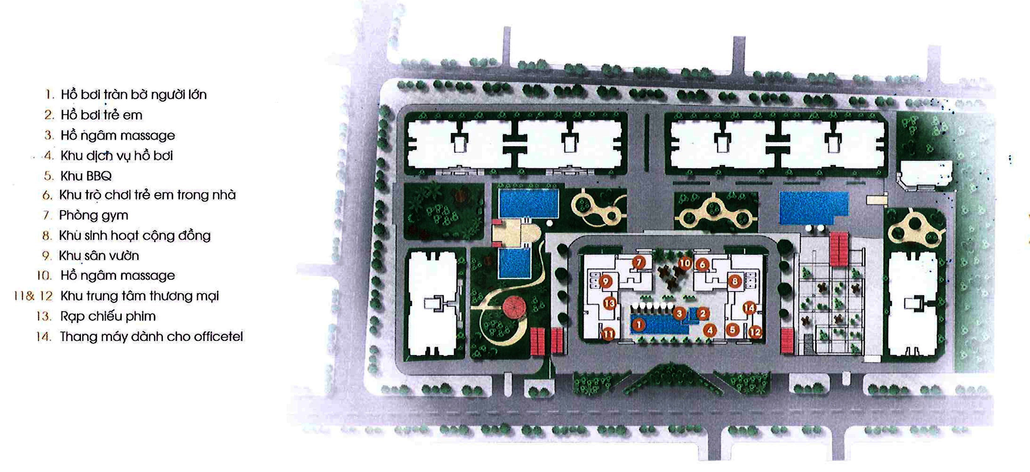 Hệ thống tiện ích nội khu tại dự án Chung cư Central Premium