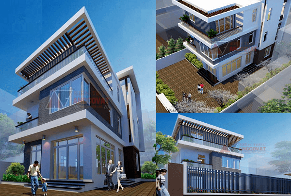 Thiết kế biệt thự 3 tầng đẹp - Xây Dựng Sao Việt