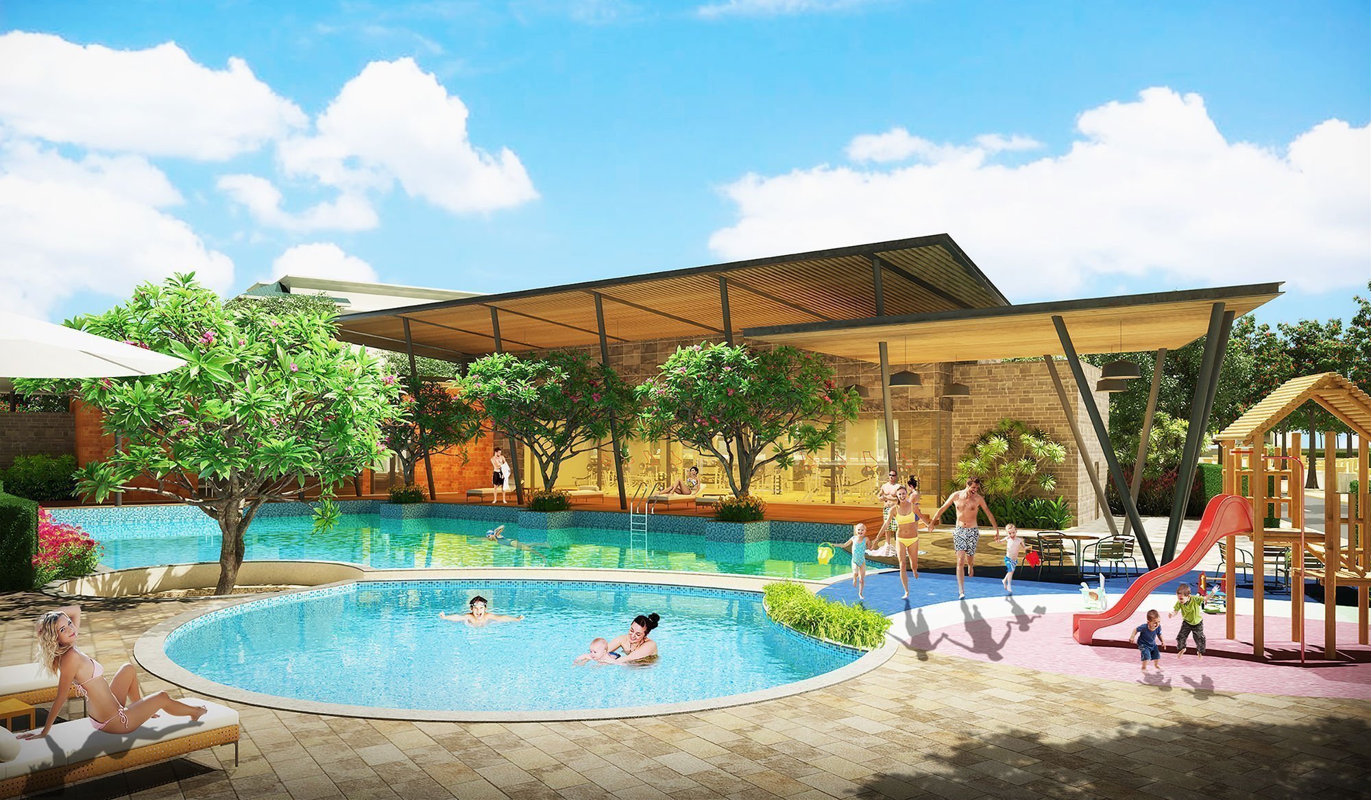 Hồ bơi dự án Senturia Vườn Lài