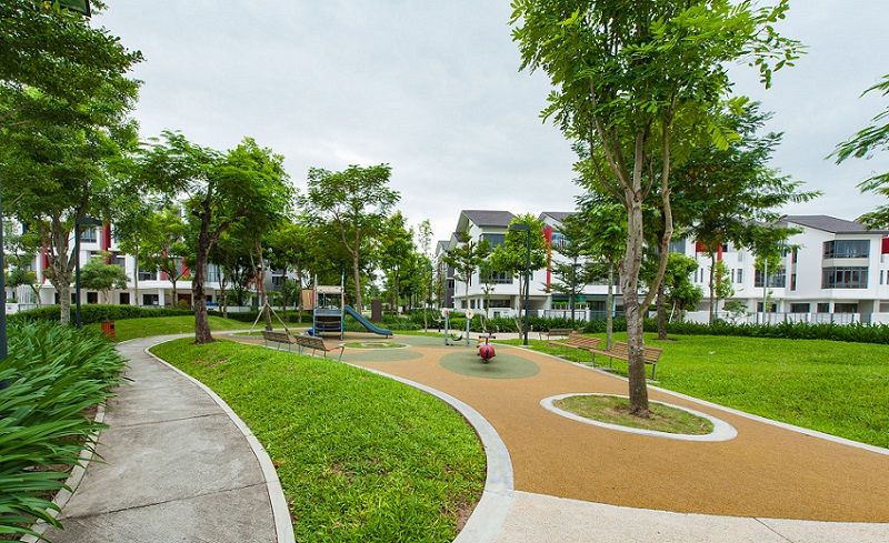 Không gian xanh thoáng mát trong Khu đô thị Gamuda Gardens
