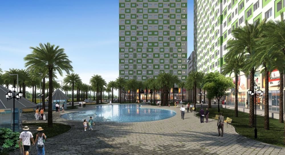 Khu hồ bơi và công viên xanh bao phủ dự án Đạt Gia Centre Point