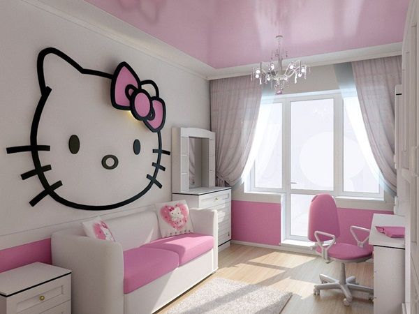 Những mẫu phòng ngủ hello kitty cho bé gái luôn được yêu thích