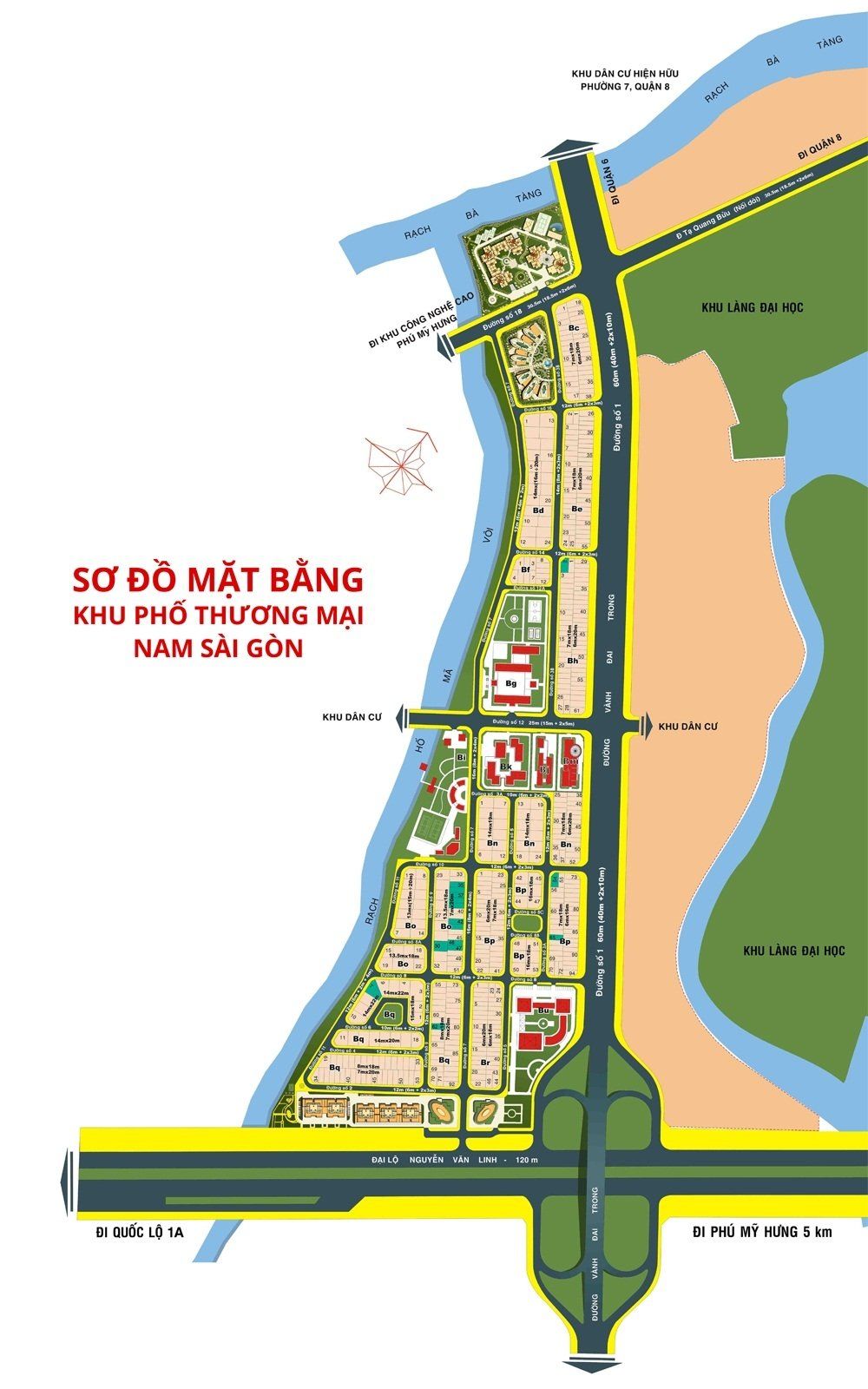 Phối cảnh dự án Khu đô thị mới 13B Conic - Nam Sài Gòn