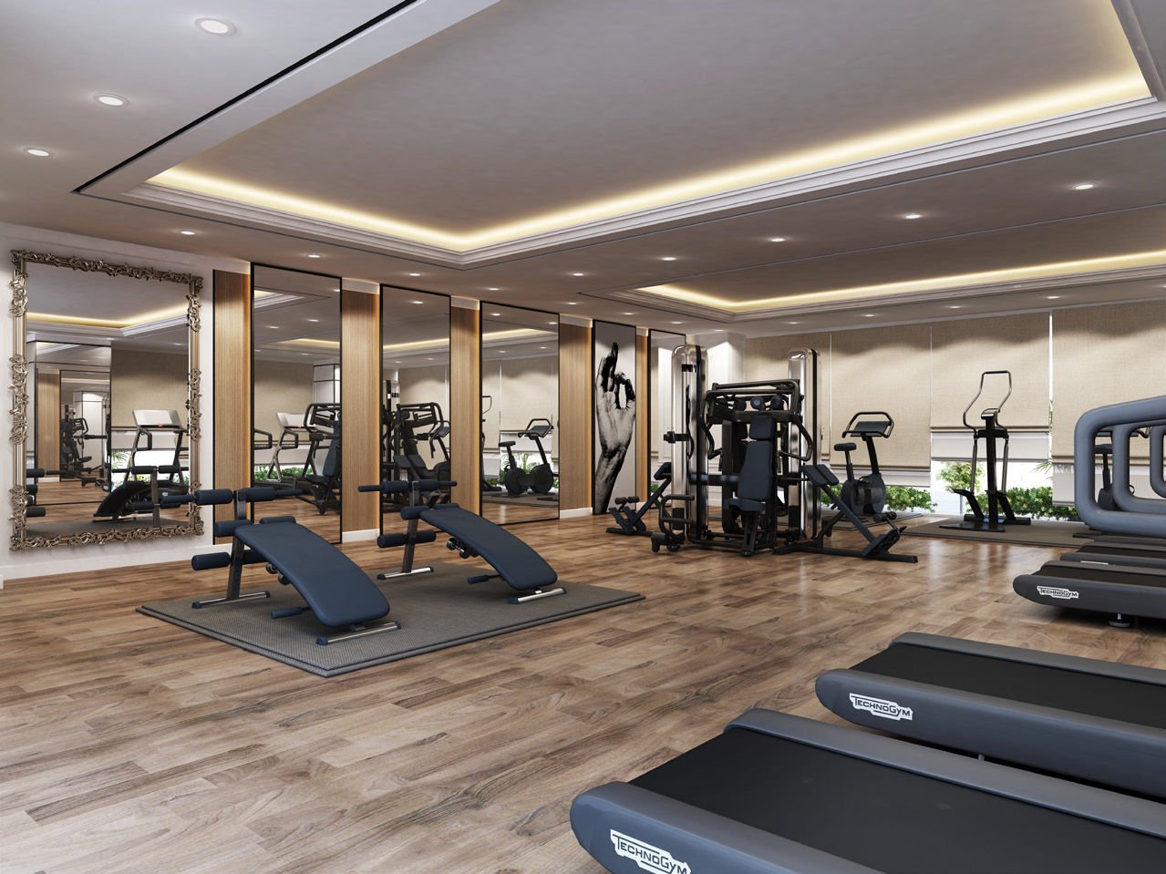 Phòng tập Gym với nhiều thiết bị hiện đại tại dự án Chung cư Nam Phúc - Le Jardin