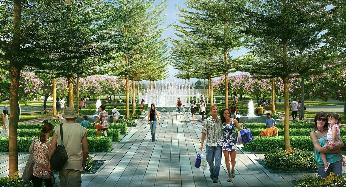 Tận hưởng không gian xanh mát tại Hà Nội Garden City