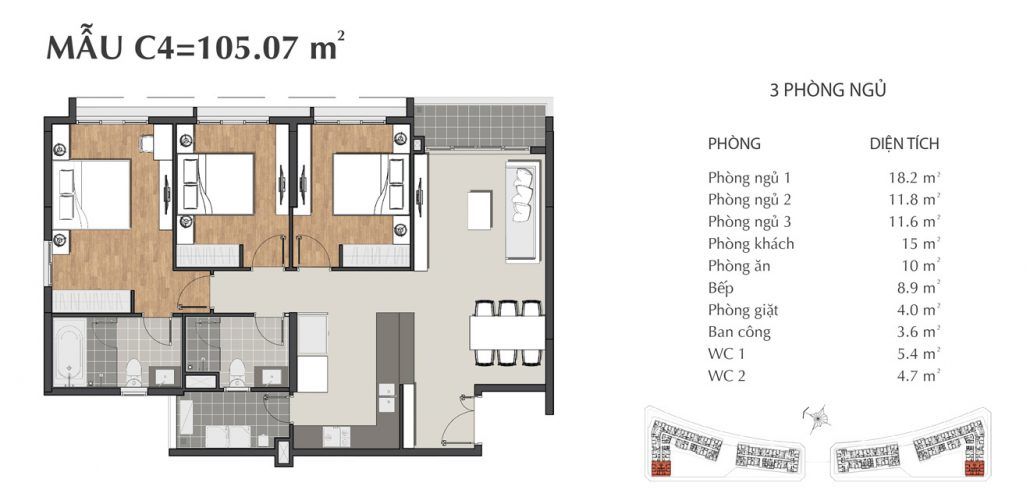 Thiết kế căn hộ điển hình dự án Chung cư Sarimi Sala 