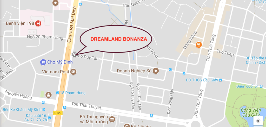 Vị trí dự án Chung cư Dreamland Bonanza 