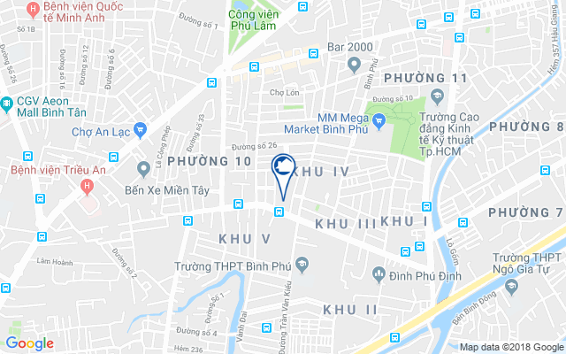 Vị trí dự án Chung cư The Western Capital