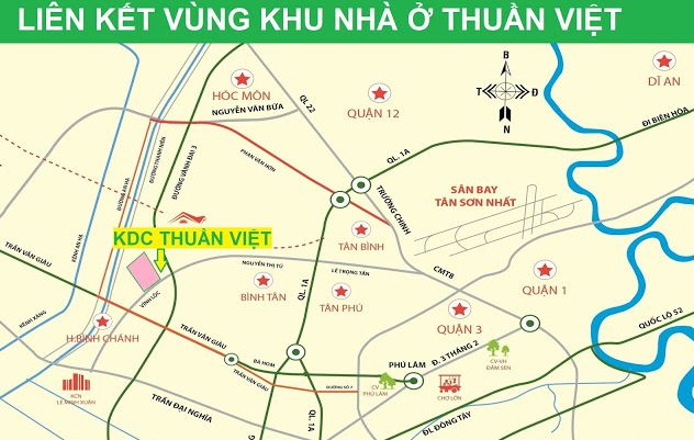 Vị trí dự án Khu dân cư Thuần Việt
