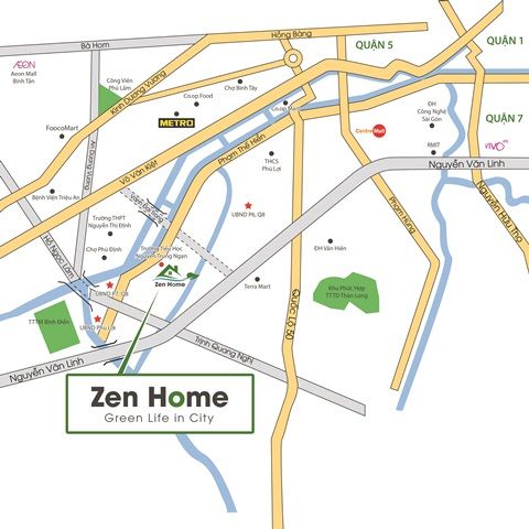 Vị trí dự án Khu đô thị Zenhome