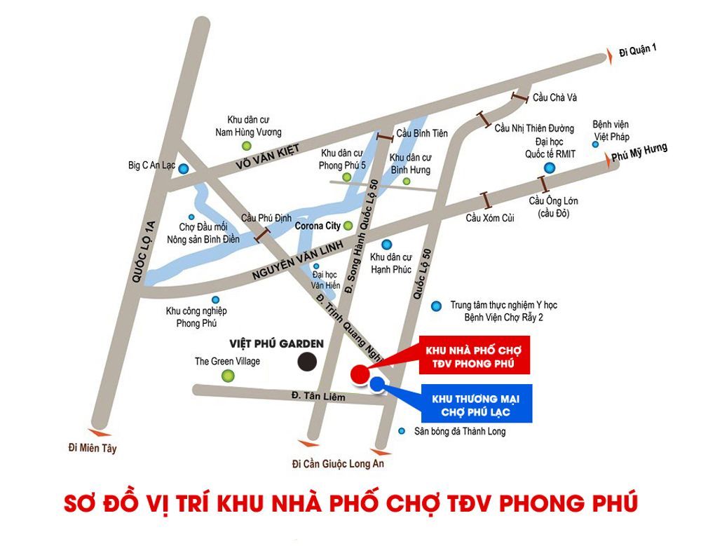 Vị trí dự án TĐV Phong Phú