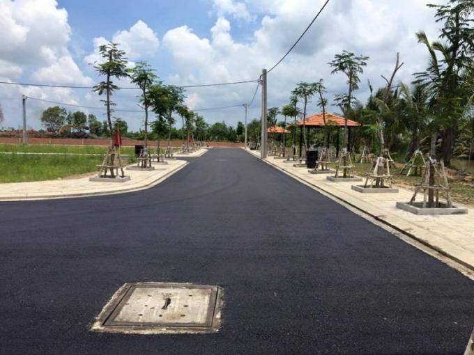 Cơ sở hạ tầng đường hoàn thiện tại KDC Thái Dương