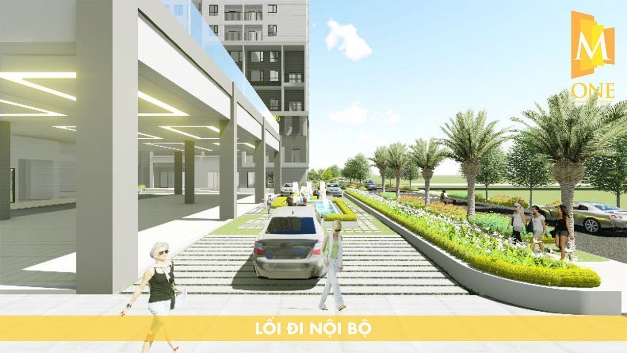 Đường nội khu thoáng mát dự án M-One Nam Sài Gòn