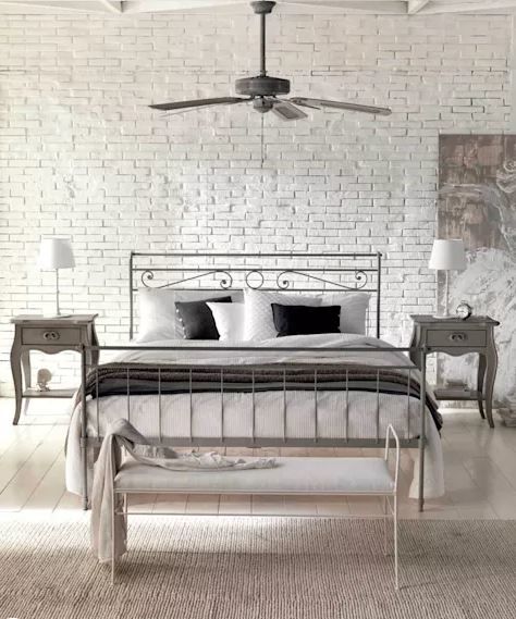 Gạch thô đơn giản cho phòng ngủ phong cách Bắc Âu
