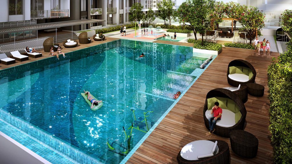 Hồ bơi của dự án Chung cư Green Mark