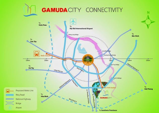 Liên kết vùng của dự án Chung cư The One Residence - Gamuda Garden