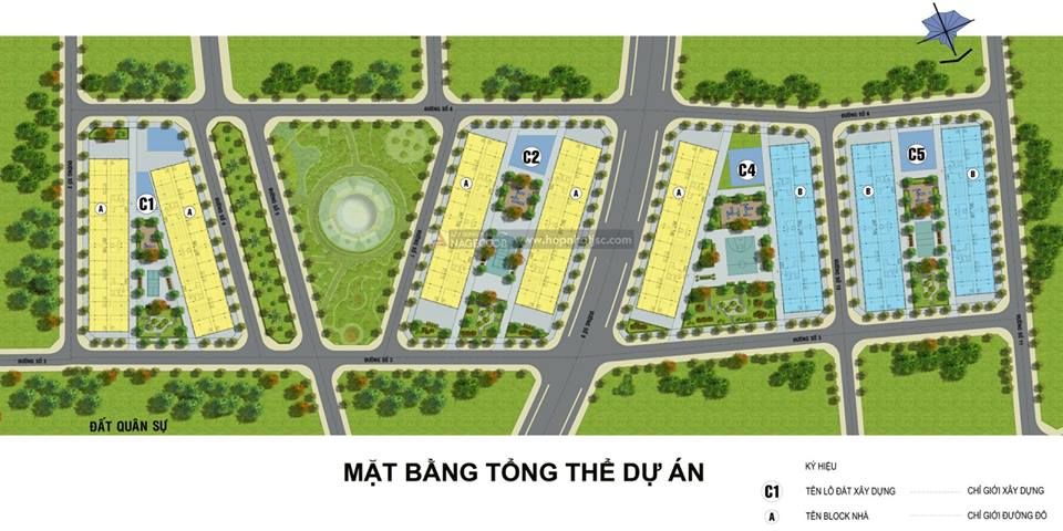 Mặt bằng tổng thể dự án Nhà ở xã hội Him Lam Hùng Vương